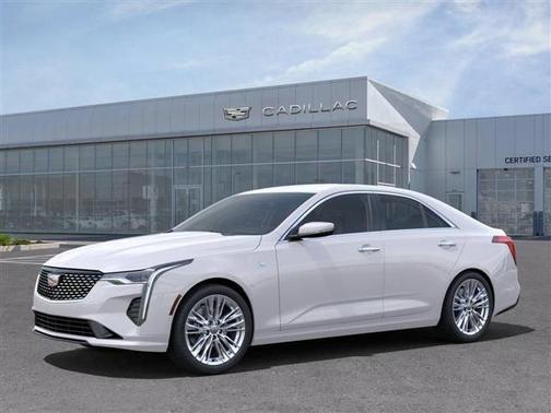 Crystal White Tri-Coat 2025 Cadillac CT4 Premium Luxury
