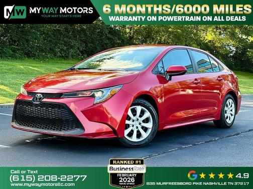 Barcelona Red Metallic 2020 Toyota Corolla LE