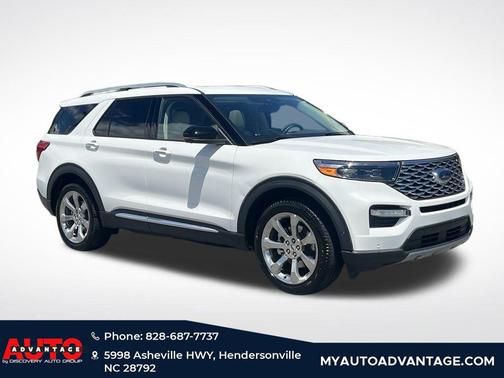 Star White Metallic Tri-Coat 2020 Ford Explorer Platinum