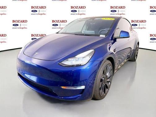 Blue 2024 Tesla Model Y Performance