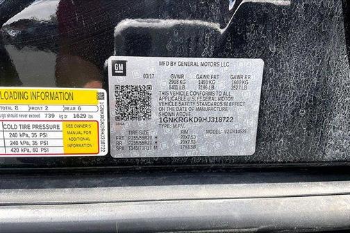 Mosaic Black Metallic 2017 Chevrolet Traverse 1LT