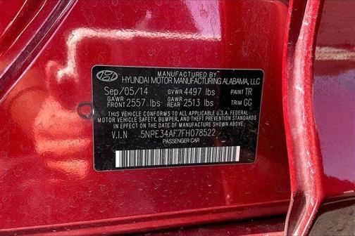 Venetian Red 2015 Hyundai SONATA Sport