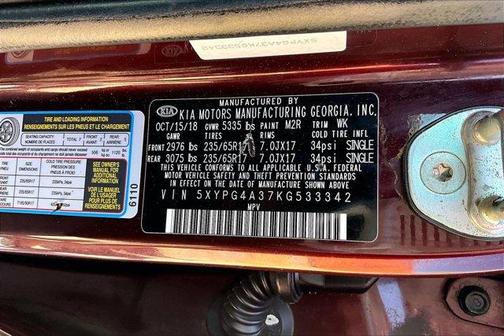 Sangria Red 2019 Kia Sorento LX