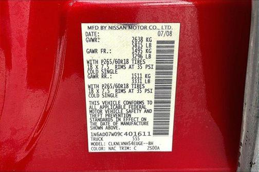 2009 Nissan Frontier LE Crew Cab