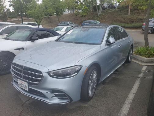Cirrus Silver / Nautical Blue 2022 Mercedes-Benz S-Class S 500 4MATIC