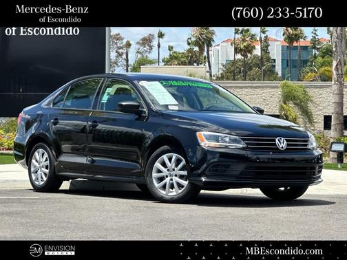 Black 2015 Volkswagen Jetta 1.8T SE