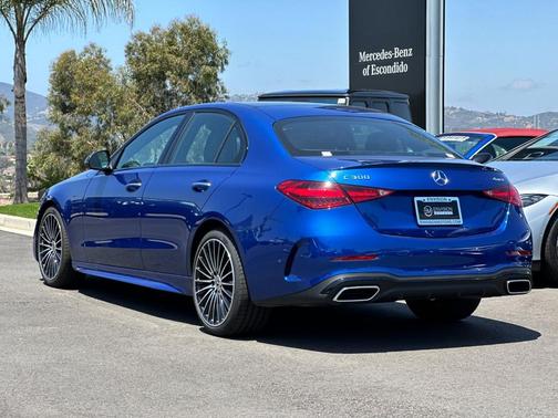 Blue 2025 Mercedes-Benz C-Class C 300 4MATIC