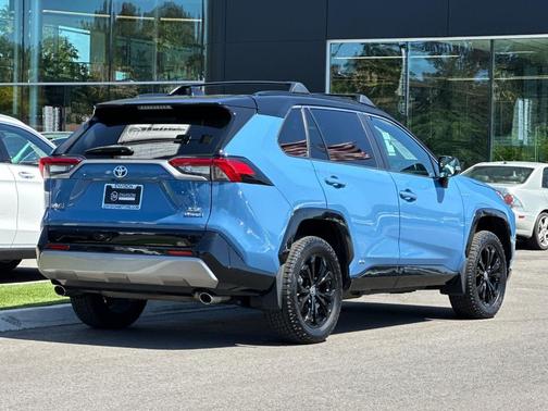 Cavalry Blue / Midnight Black Metallic 2023 Toyota RAV4 Hybrid XSE