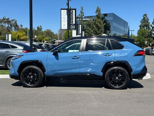 Cavalry Blue / Midnight Black Metallic 2023 Toyota RAV4 Hybrid XSE