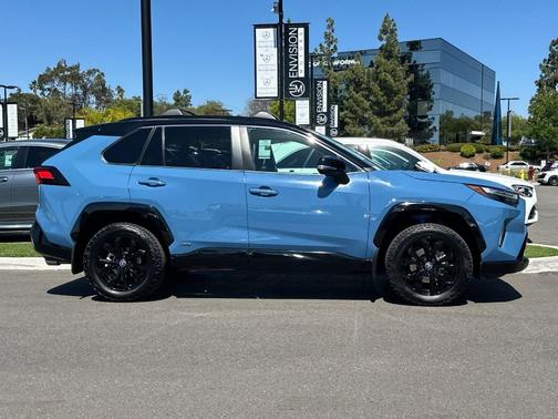 Cavalry Blue / Midnight Black Metallic 2023 Toyota RAV4 Hybrid XSE