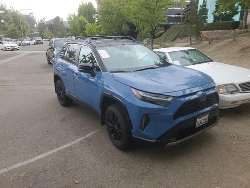 Cavalry Blue / Midnight Black Metallic 2023 Toyota RAV4 Hybrid XSE