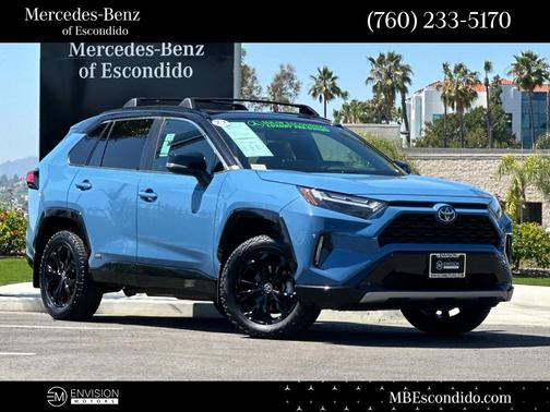 Cavalry Blue / Midnight Black Metallic 2023 Toyota RAV4 Hybrid XSE