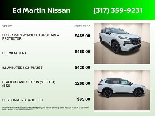 Everest White Pearl Tricoat 2026 Nissan Rogue Dark Armor