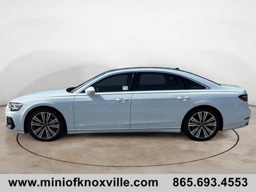 Glacier White Metallic 2024 Audi A8 L 55