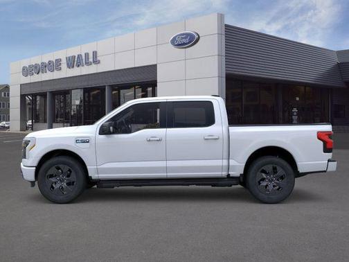 Space White Metallic 2025 Ford F-150 Lightning Flash