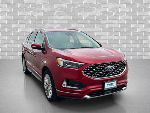 Rapid Red Metallic Tinted Clearcoat 2022 Ford Edge Titanium
