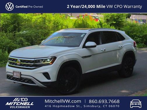 Pure White 2023 Volkswagen Atlas Cross Sport 3.6 V6 SE w/ Technology