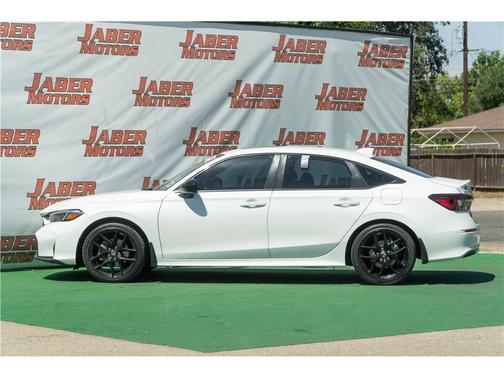 Platinum White Pearl 2025 Honda Civic Hybrid Sport