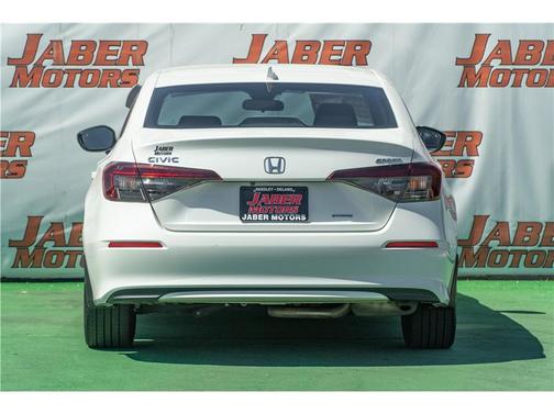 Platinum White Pearl 2025 Honda Civic Hybrid Sport