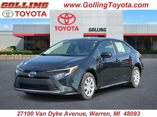 Midnight Black Metallic 2025 Toyota Corolla Hybrid LE