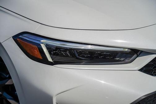 Platinum White Pearl 2025 Honda Civic Hybrid Sport Touring