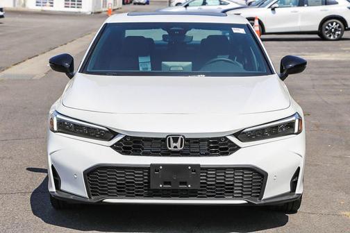 Platinum White Pearl 2026 Honda Civic Hybrid Sport Touring