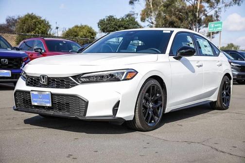 Platinum White Pearl 2026 Honda Civic Sport