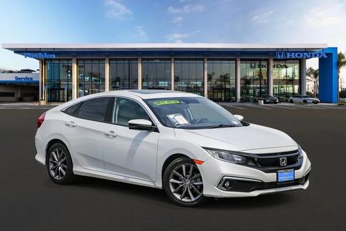Platinum White Pearl 2021 Honda Civic EX