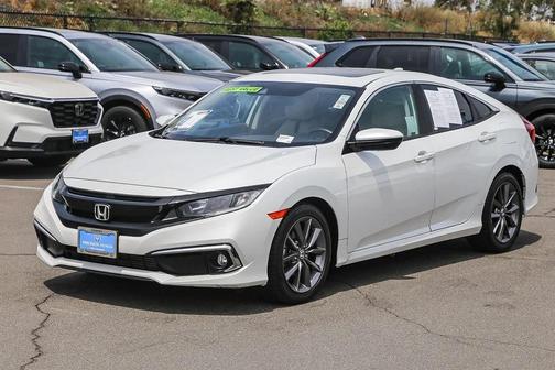 Platinum White Pearl 2021 Honda Civic EX