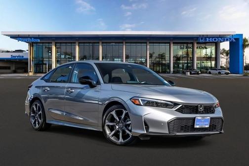 Solar Silver Metallic 2025 Honda Civic Hybrid Sport Touring