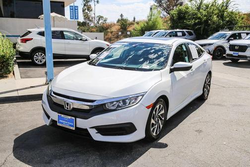 White 2016 Honda Civic EX