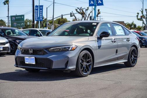 Gray 2026 Honda Civic Hybrid Sport