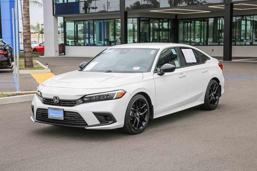 Platinum White Pearl 2024 Honda Civic Sport