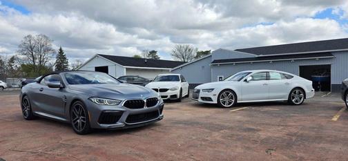 Silver 2020 BMW M8 Convertible 2D