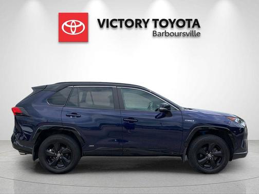Blue Print/Midnight Black Metallic 2021 Toyota RAV4 Hybrid SE