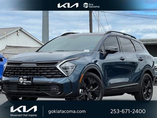 Blue 2025 Kia Sportage Plug-In Hybrid X-Line Prestige