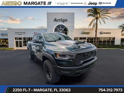 Serrano Green Metallic 2026 RAM 1500 RHO Crew Cab 4x4 5'7' Box