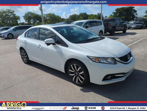 White Orchid Pearl 2015 Honda Civic EX-L