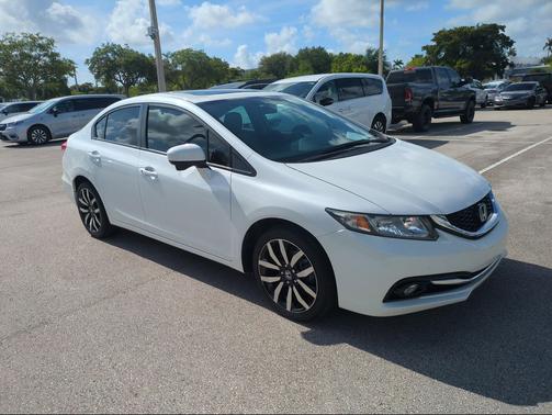 White Orchid Pearl 2015 Honda Civic EX-L