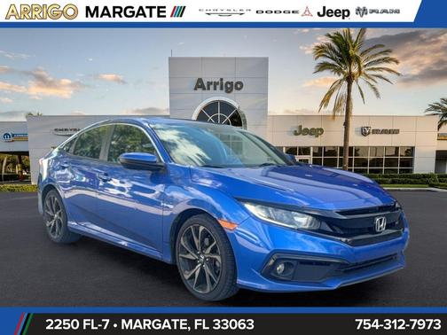 Aegean Blue Metallic 2019 Honda Civic Sport