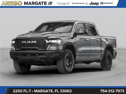 Diamond Black Crystal Pearlcoat 2026 RAM 1500 RHO Crew Cab 4x4 5'7' Box