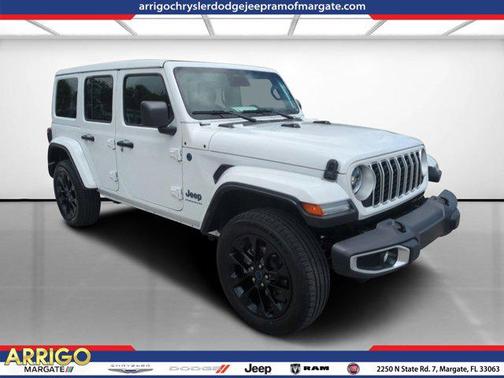 Bright White Clearcoat 2025 Jeep Wrangler 4xe Sahara