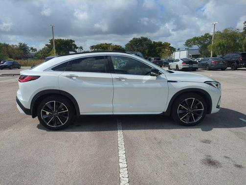 Radiant White 2025 INFINITI QX55 ESSENTIAL