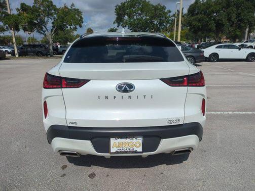 Radiant White 2025 INFINITI QX55 ESSENTIAL