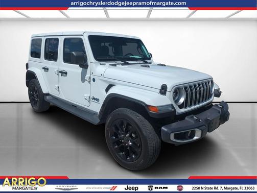 Bright White Clearcoat 2025 Jeep Wrangler 4xe Sahara
