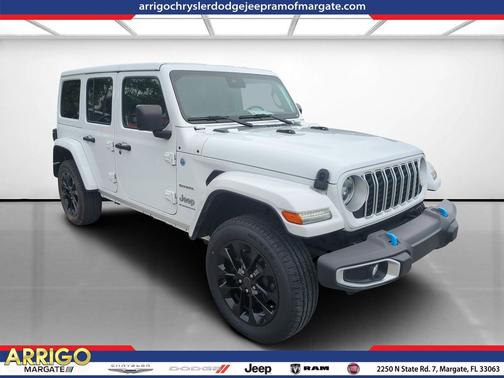 Bright White Clearcoat 2024 Jeep Wrangler 4xe Sahara