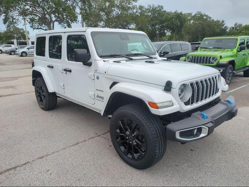 Bright White Clearcoat 2024 Jeep Wrangler 4xe Sahara
