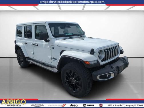 Bright White Clearcoat 2025 Jeep Wrangler 4xe Sahara