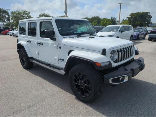 Bright White Clearcoat 2025 Jeep Wrangler 4xe Sahara