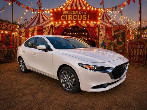 Snowflake White Pearl Mica 2026 Mazda Mazda3 FWD w/Preferred Package